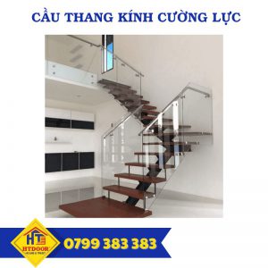Cầu thang kính cường lực - HTDoor