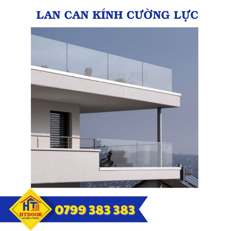 Lan can kính cường lực - HTDoor