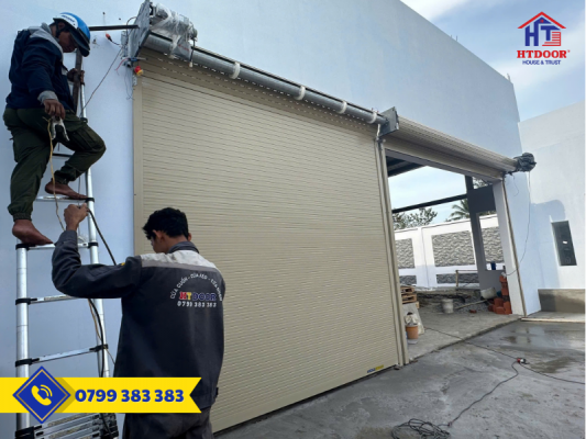 Lắp motor cửa cuốn - HTDoor