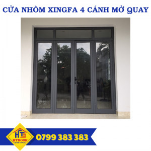 Cửa nhôm Xingfa 4 cánh mở quay - HTDoor