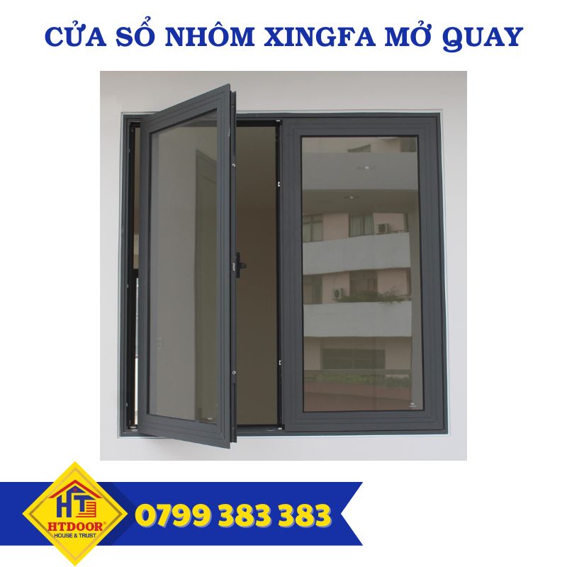 Cửa sổ nhôm Xingfa mở quay - HTDoor