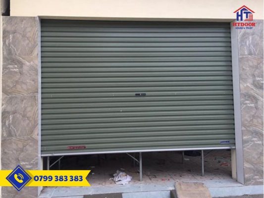 Cửa cuốn Úc tấm liền màu xám - HTDoor