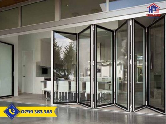 Cửa nhôm xếp trượt nhôm Xingfa - HTDoor