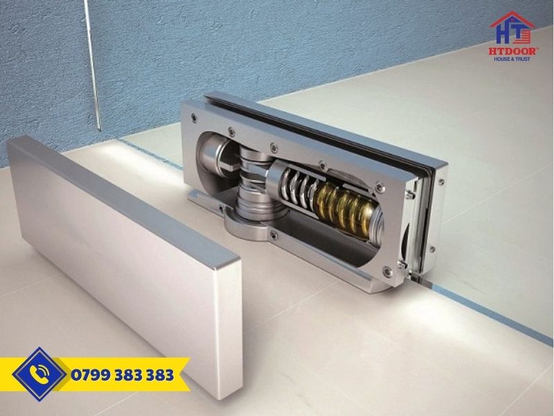Thay bản lề sàn cửa kính cường lực