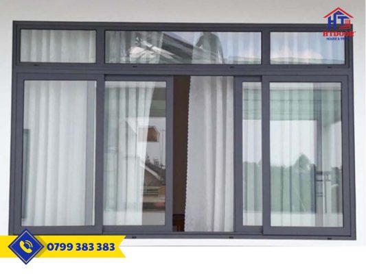 Cửa nhôm Xingfa màu xám ghi