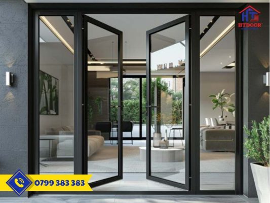 Cửa nhôm Xingfa màu đen