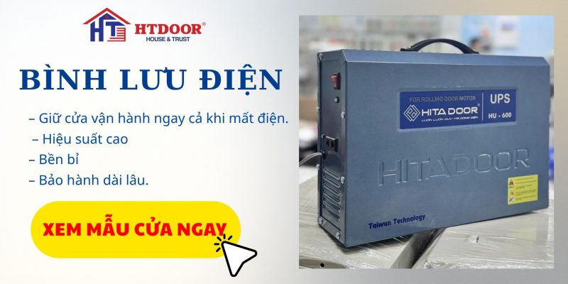 Bình lưu điện cửa cuốn - HTDoor