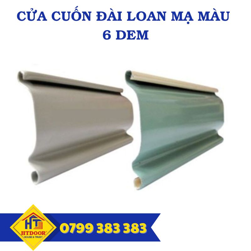 Cửa cuốn Đài Loan mạ màu 6 dem - HTDoor Cửa cuốn Đài Loan mạ màu 6 dem - HTDoor