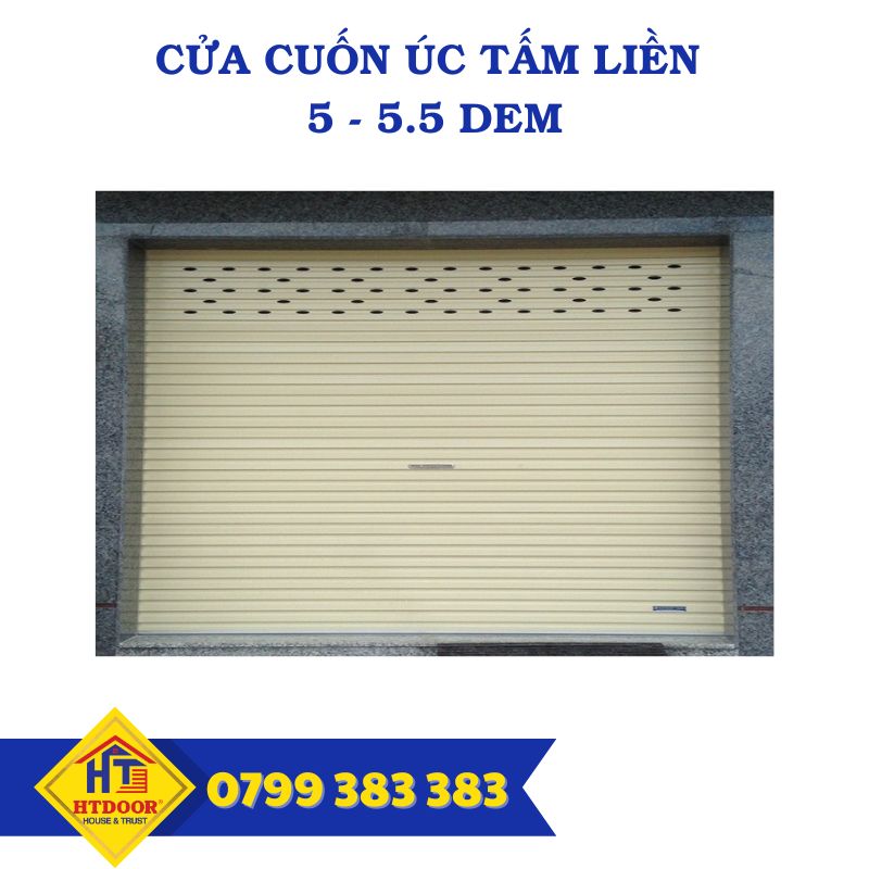 Cửa cuốn Úc tấm liền 5-5.5 dem - HTDoor