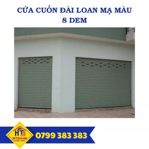 Cửa cuốn Đài Loan mạ màu 8 dem - HTDoor