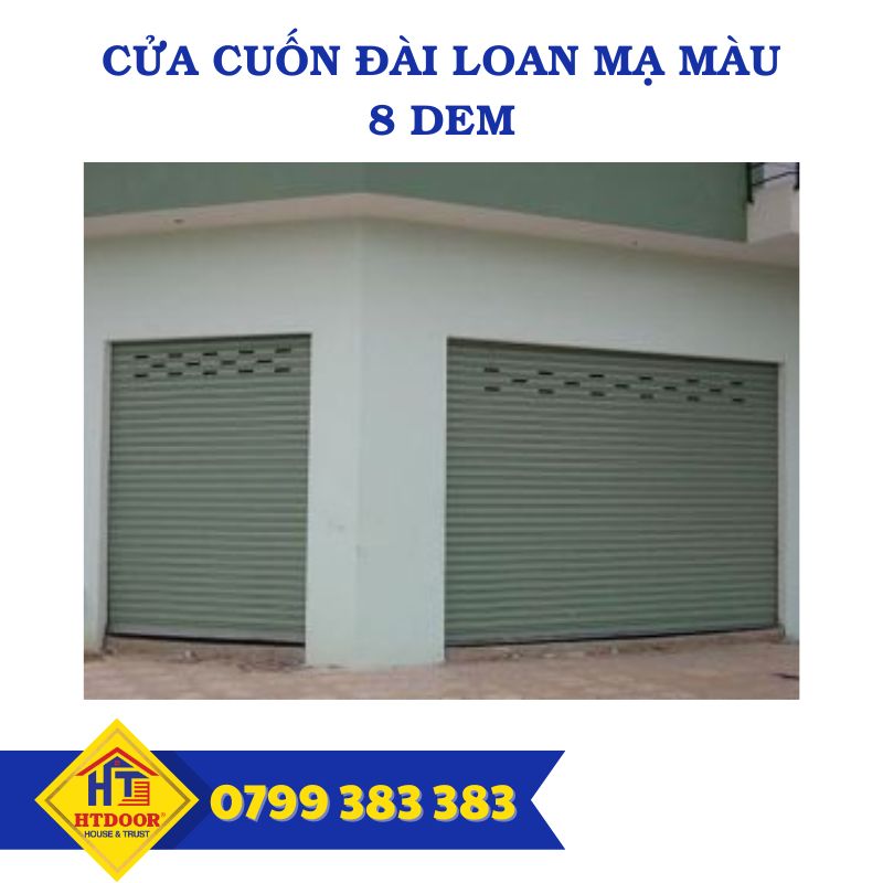 Cửa cuốn Đài Loan mạ màu 8 dem - HTDoor