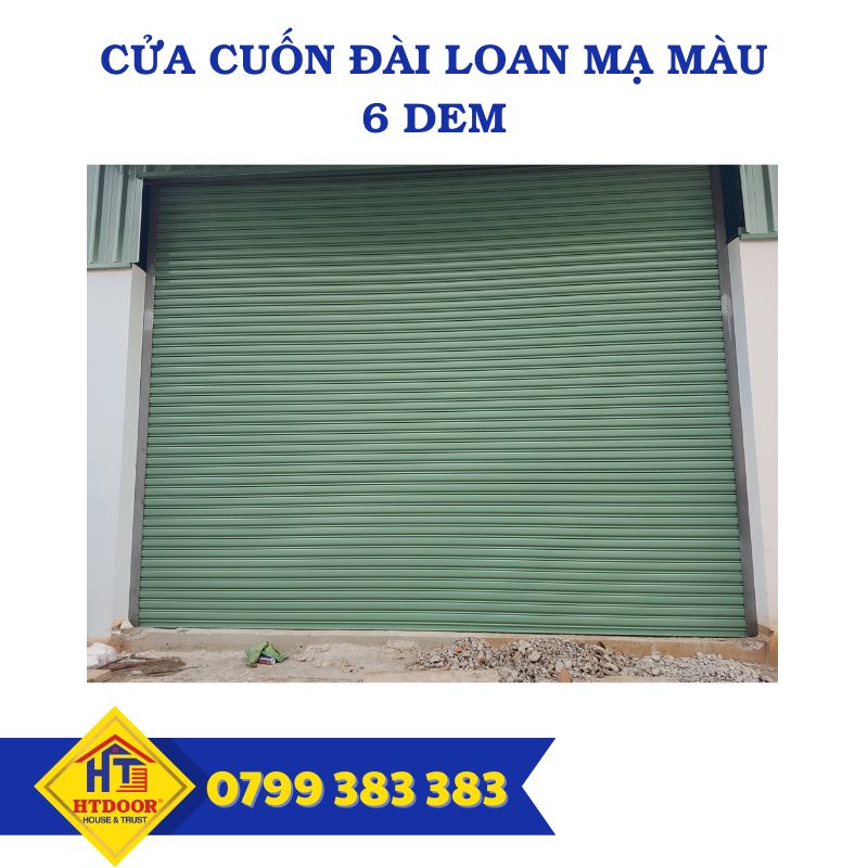 Cửa cuốn Đài Loan mạ màu 6 dem - HTDoor