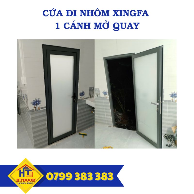 cửa đi nhôm Xingfa 1 cánh mở quay cửa đi nhôm Xingfa 1 cánh mở quay