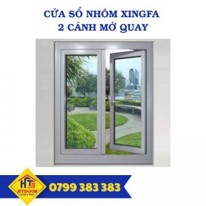 Cửa sổ nhôm Xingfa 2 cánh mở quay