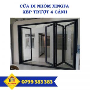 Cửa nhôm Xingfa xếp trượt 4 cánh