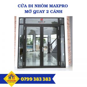 Cửa đi nhôm Maxpro 2 cánh mở quay