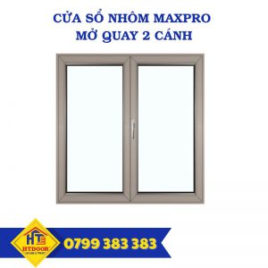 Cửa sổ nhôm Maxpro 2 cánh mở quay