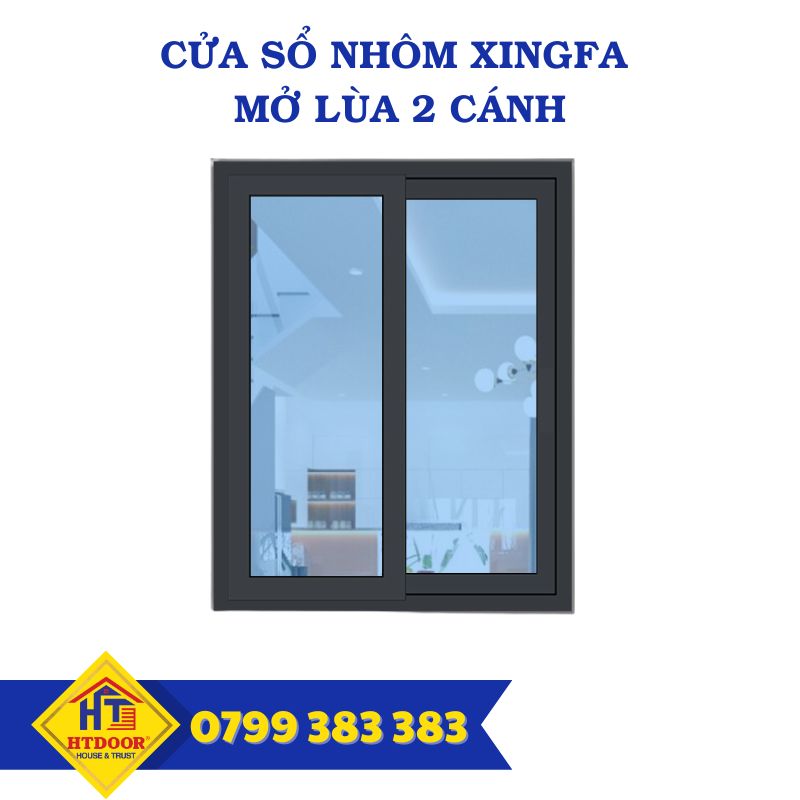 Cửa sổ nhôm Xingfa mở lùa 2 cánh