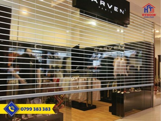 Cửa cuốn trong suốt cho cửa hàng