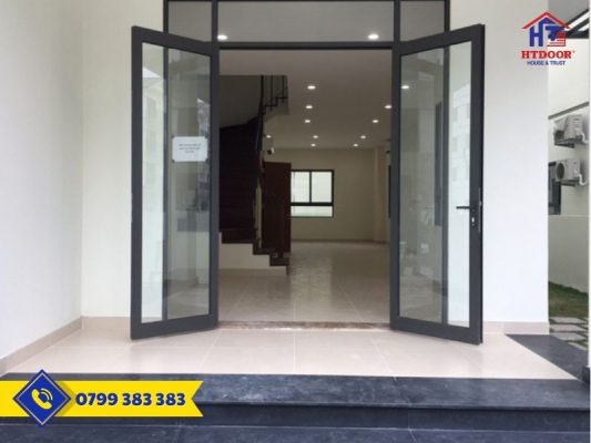 Cửa đi nhôm Xingfa 2 cánh mở quay