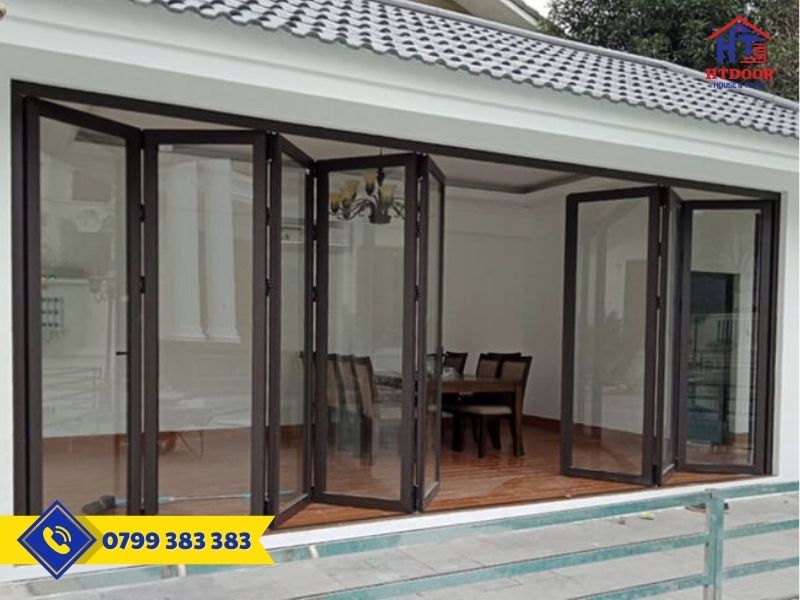 Cửa đi xếp trượt - cửa nhôm Bến Tre HTDoor