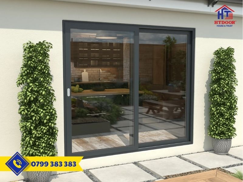 Cửa đi nhôm mở lùa