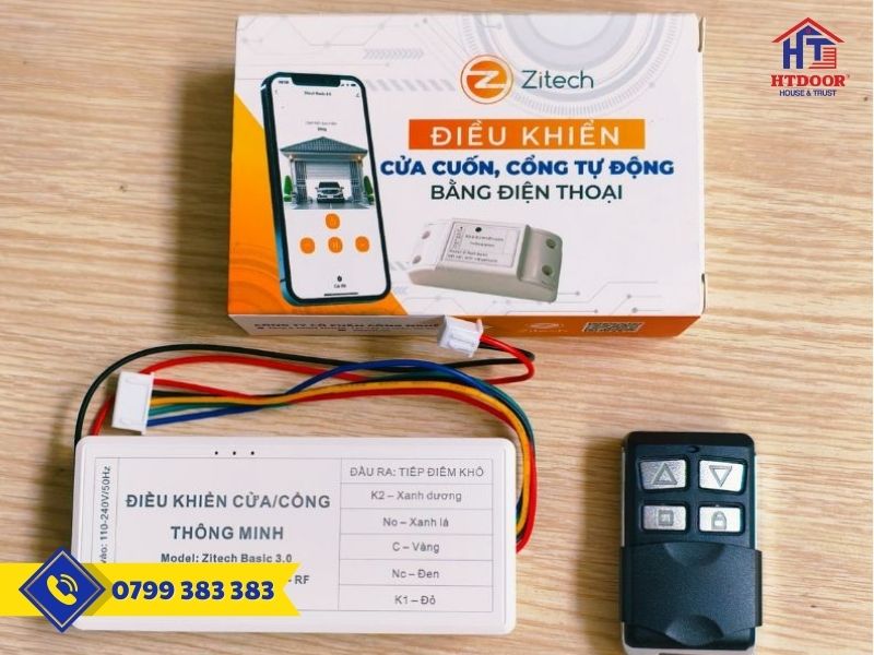 Điều khiển cửa cuốn bằng điện thoại ZItech