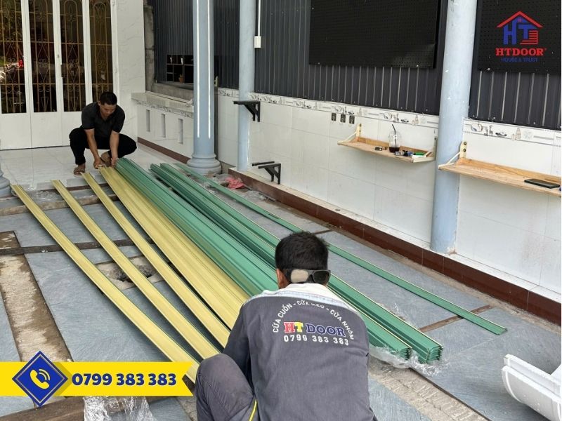 Lắp đặt cửa cuốn Đài Loan tại nhà khách - HTDoor