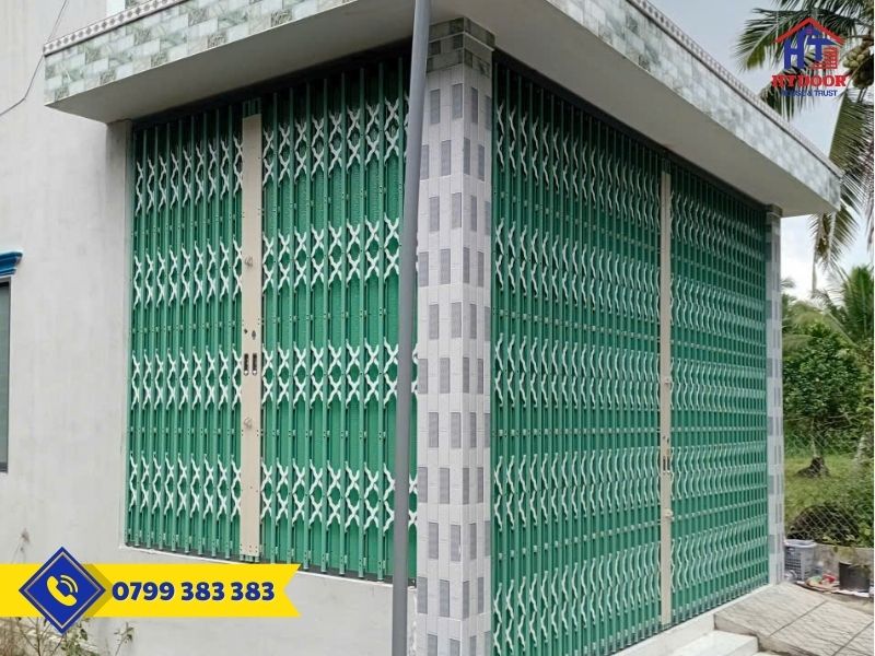 Cửa kéo Đài Loan lắp tại nhà khách Bến Tre - HTDoor