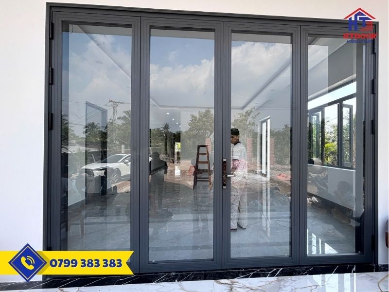Cửa nhôm Xingfa cửa chính nhà khách - HTDoor