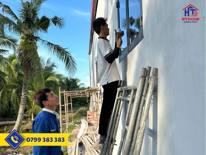 Lắp đặt cửa nhôm tại nhà khách