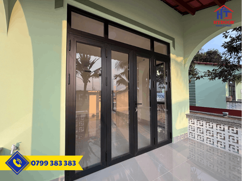 Cửa nhôm Xingfa màu đen - HTDoor