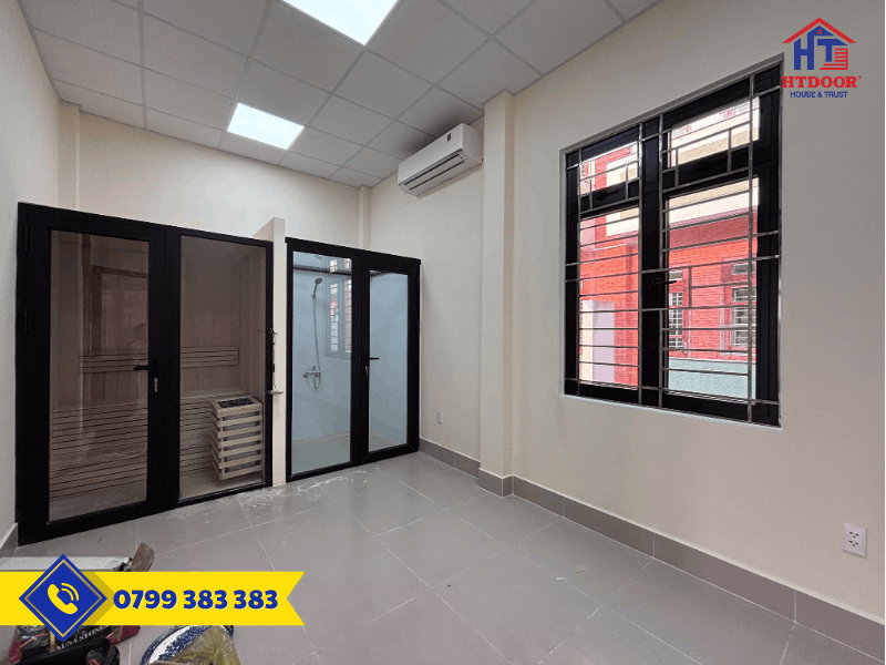 Cửa đi nhôm Xingfa 2 cánh mở quay