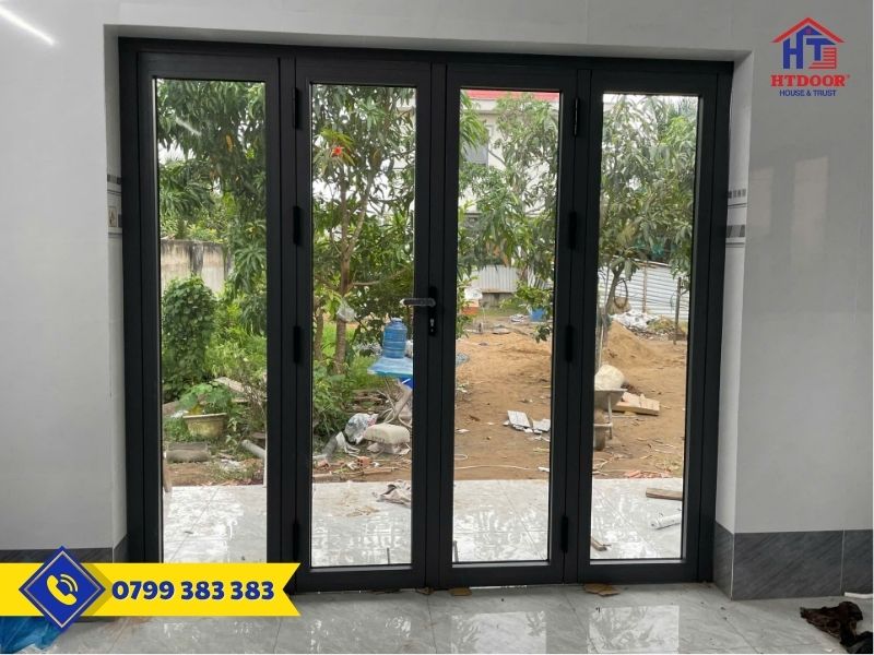 Cửa đi nhôm Xingfa 4 cánh mở quay