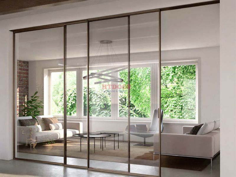 Cửa nhôm Slim lùa - cửa nhôm Bến Tre HTDoor