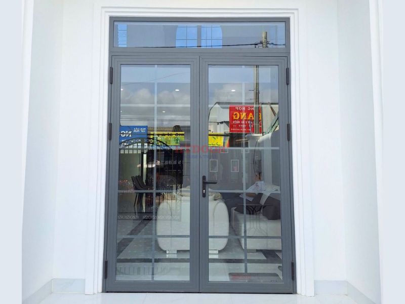 Cửa đi nhôm Xingfa 2 cánh mở quay